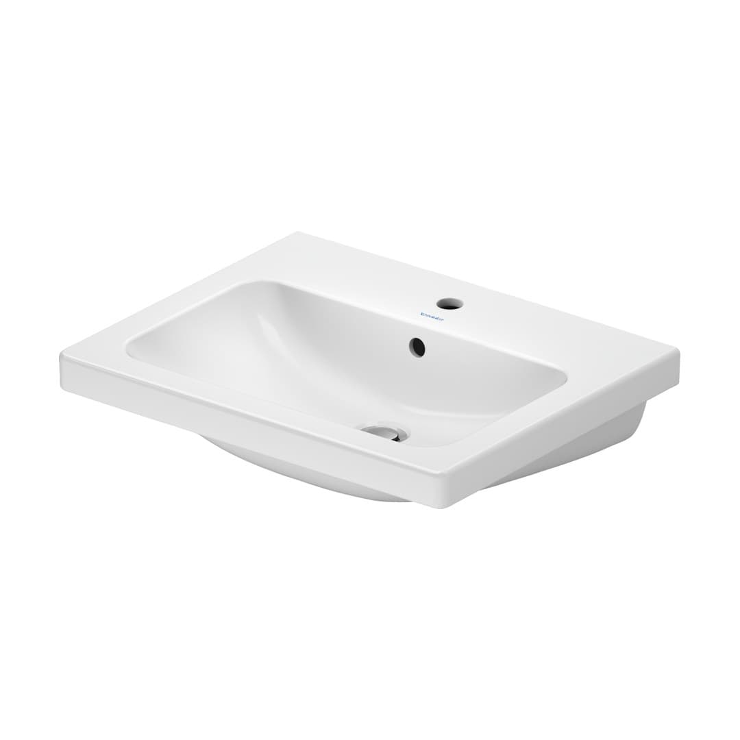 Duravit D-Code – Νιπτήρας Κρεμαστός – 600×480 mm, 1 οπή, με υπερχείλιση – White High Gloss (23996000002)