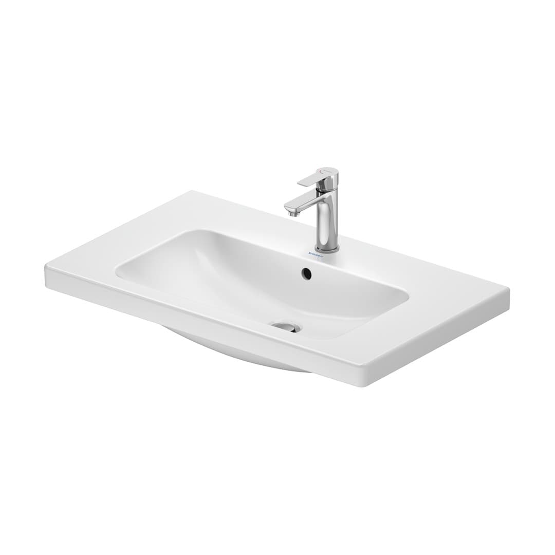 Duravit D-Code – Νιπτήρας Κρεμαστός – 800×480 mm, 1 οπή, με υπερχείλιση – White High Gloss (23998000002)