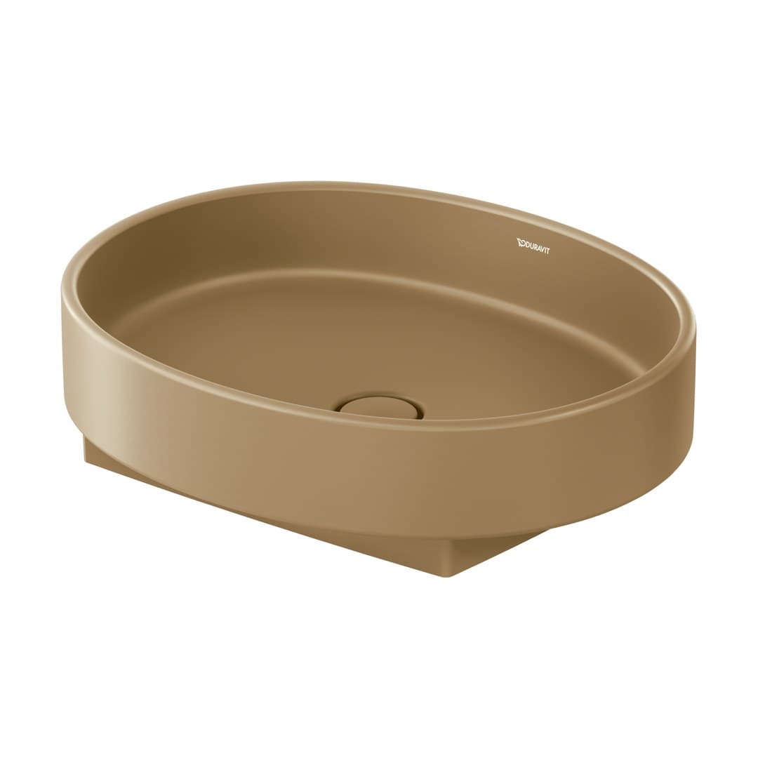 Duravit Balcoon – Νιπτήρας Επικαθήμενος – 550×450 mm, χωρίς οπή, χωρίς υπερχείλιση – Clay terra Matt, DuraShield (241055AM79)