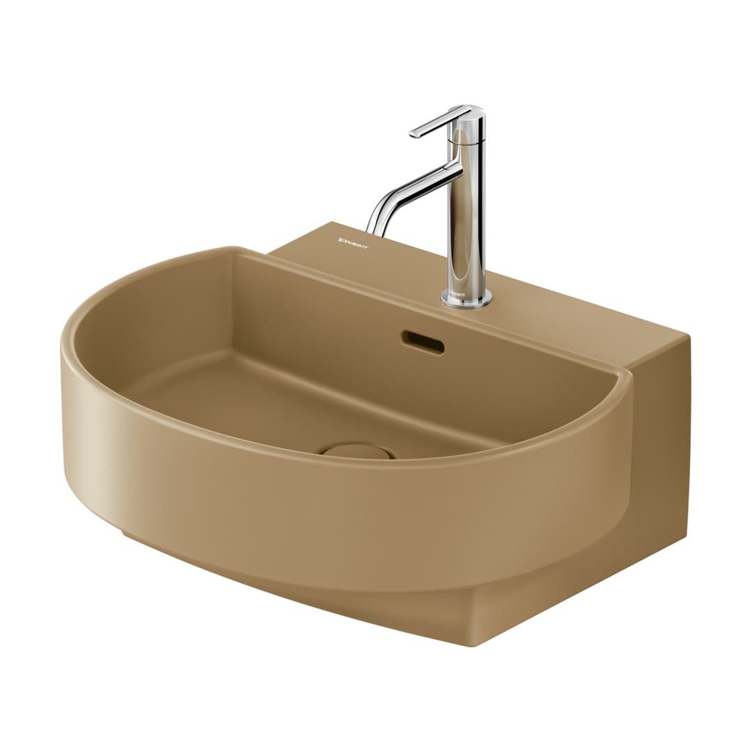 Duravit Balcoon – Νιπτήρας Κρεμαστός – 550×480 mm, 1 οπή, με υπερχείλιση – Clay terra Matt, DuraShield (241155AM00)