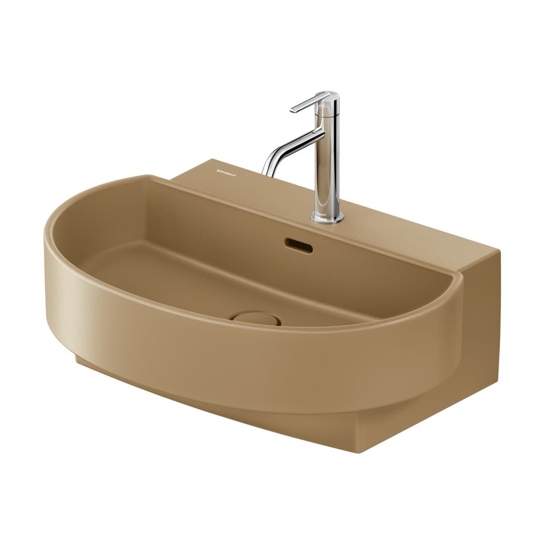 Duravit Balcoon – Νιπτήρας Κρεμαστός – 650×480 mm, 1 οπή, με υπερχείλιση – Clay terra Matt, DuraShield (241165AM00)