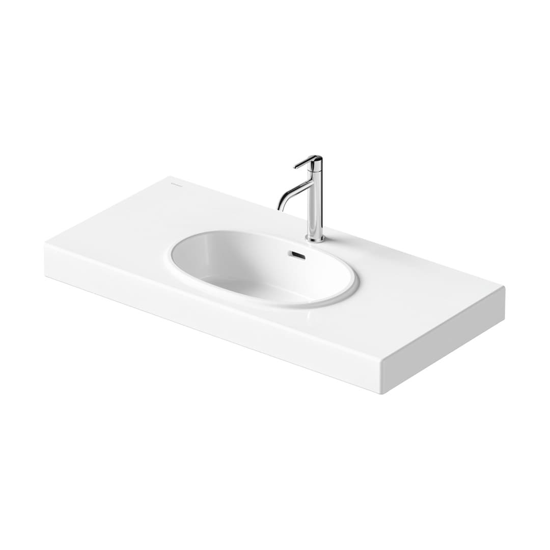 Duravit Balcoon – Νιπτήρας Κρεμαστός – 1000×480 mm, 1 οπή, με υπερχείλιση – White High Gloss, DuraShield (241210AA00)