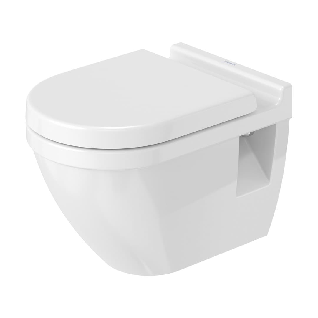 Duravit Starck 3 – Λεκάνη Κρεμαστή – 370×540 mm, Rimless – White High Gloss (2519090000)