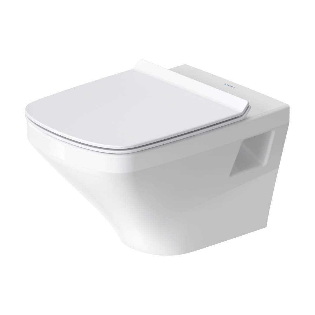 Duravit DuraStyle – Λεκάνη Κρεμαστή – 370×540 mm, Rimless, στήριξη — – White High Gloss (2538090000)