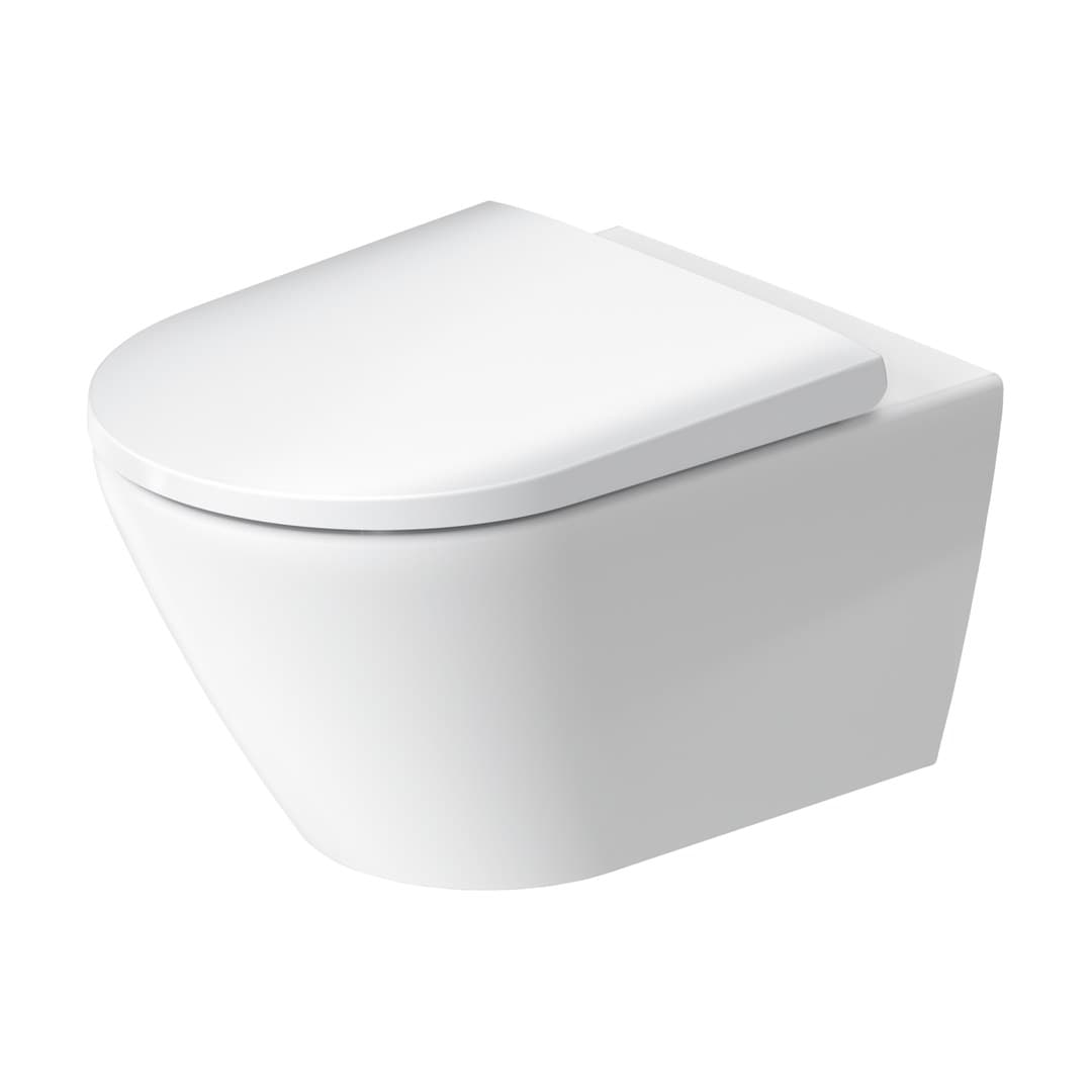 Duravit D-Neo – Λεκάνη Κρεμαστή – 370×540 mm, Rimless – White Satin Matt, DuraShield (257709AC00)