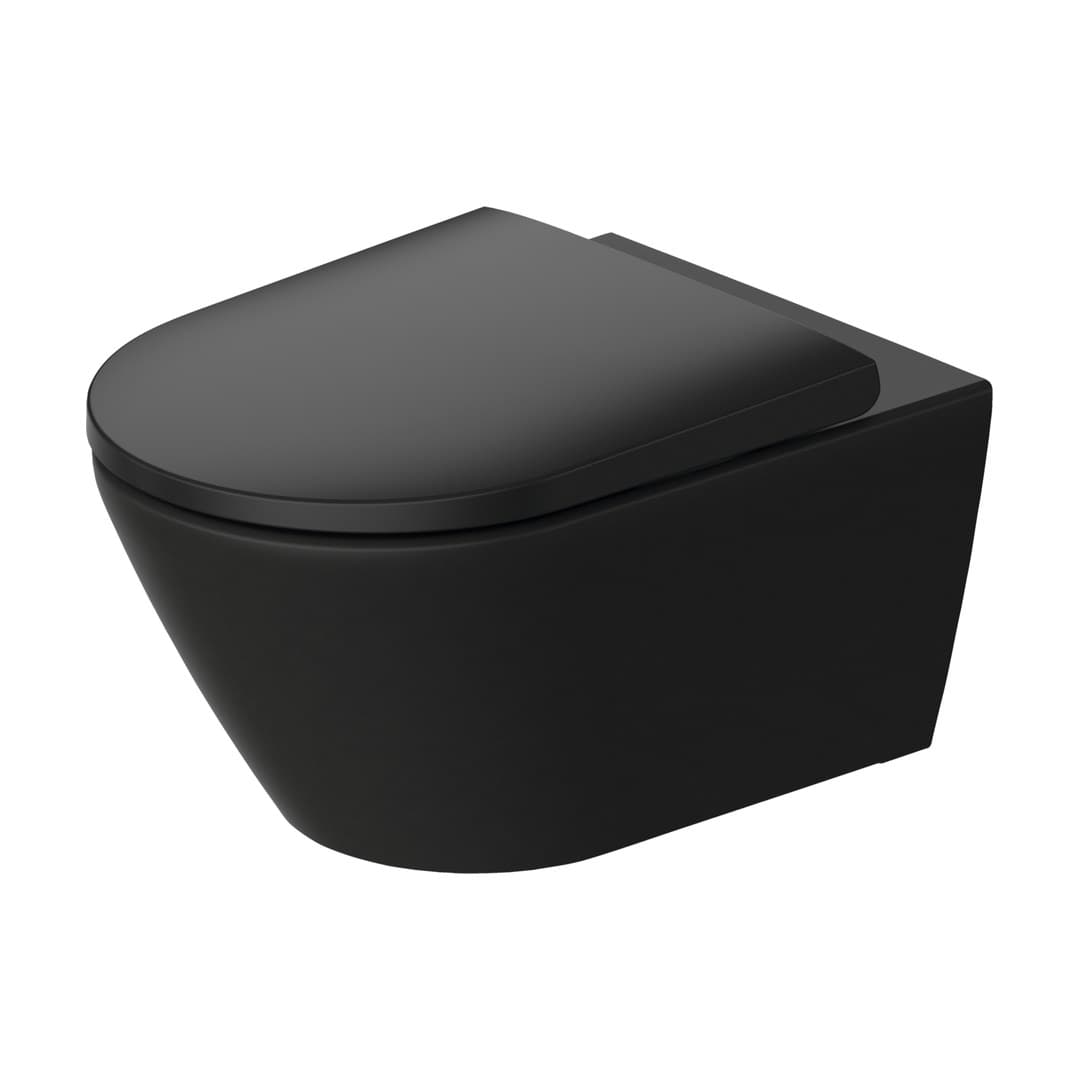 Duravit D-Neo – Λεκάνη Κρεμαστή – 370×540 mm, Rimless – Anthracite Matt, DuraShield (257709AD00)