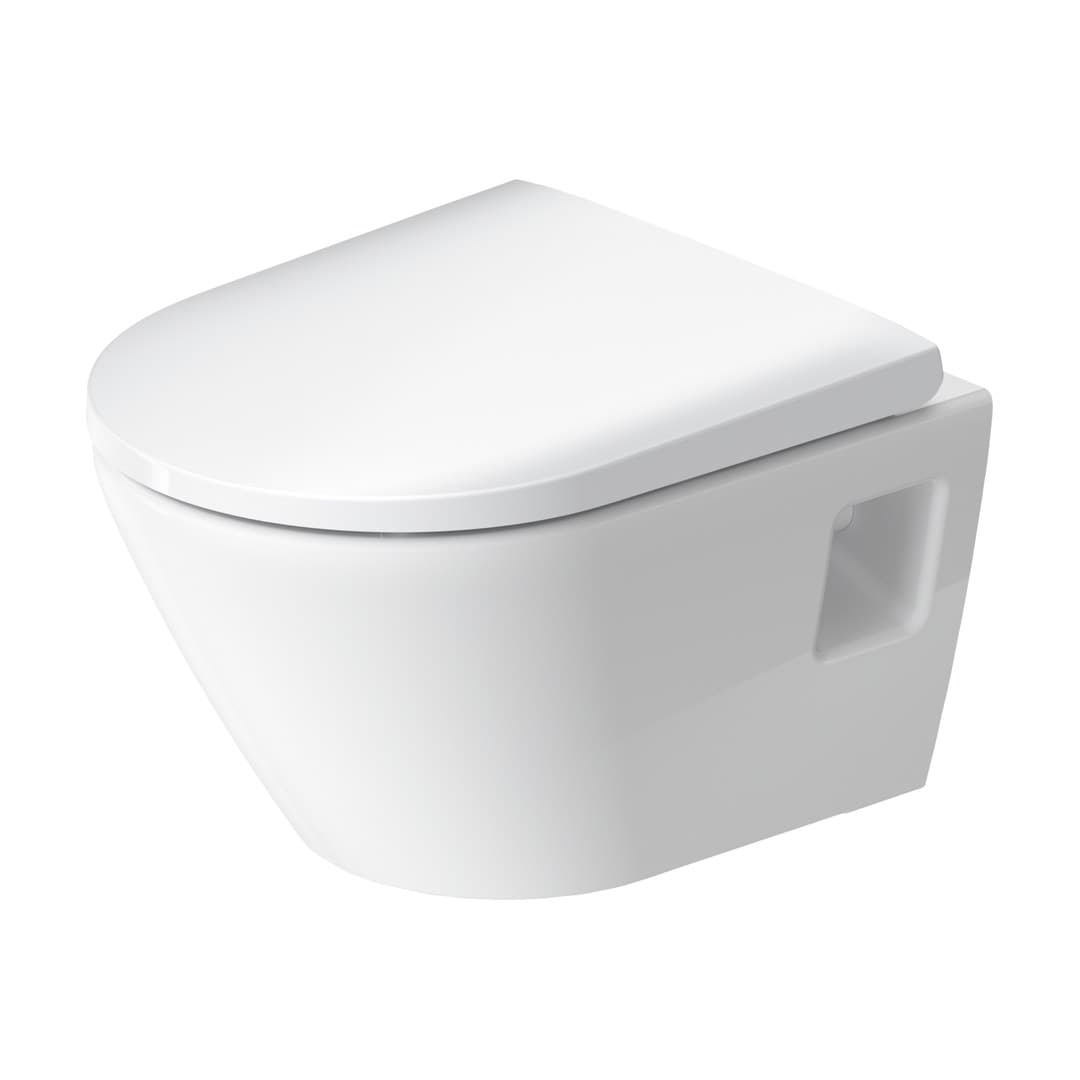 Duravit D-Neo – Λεκάνη Κρεμαστή – 370×480 mm, Rimless, στήριξη — – White High Gloss (2587090000)