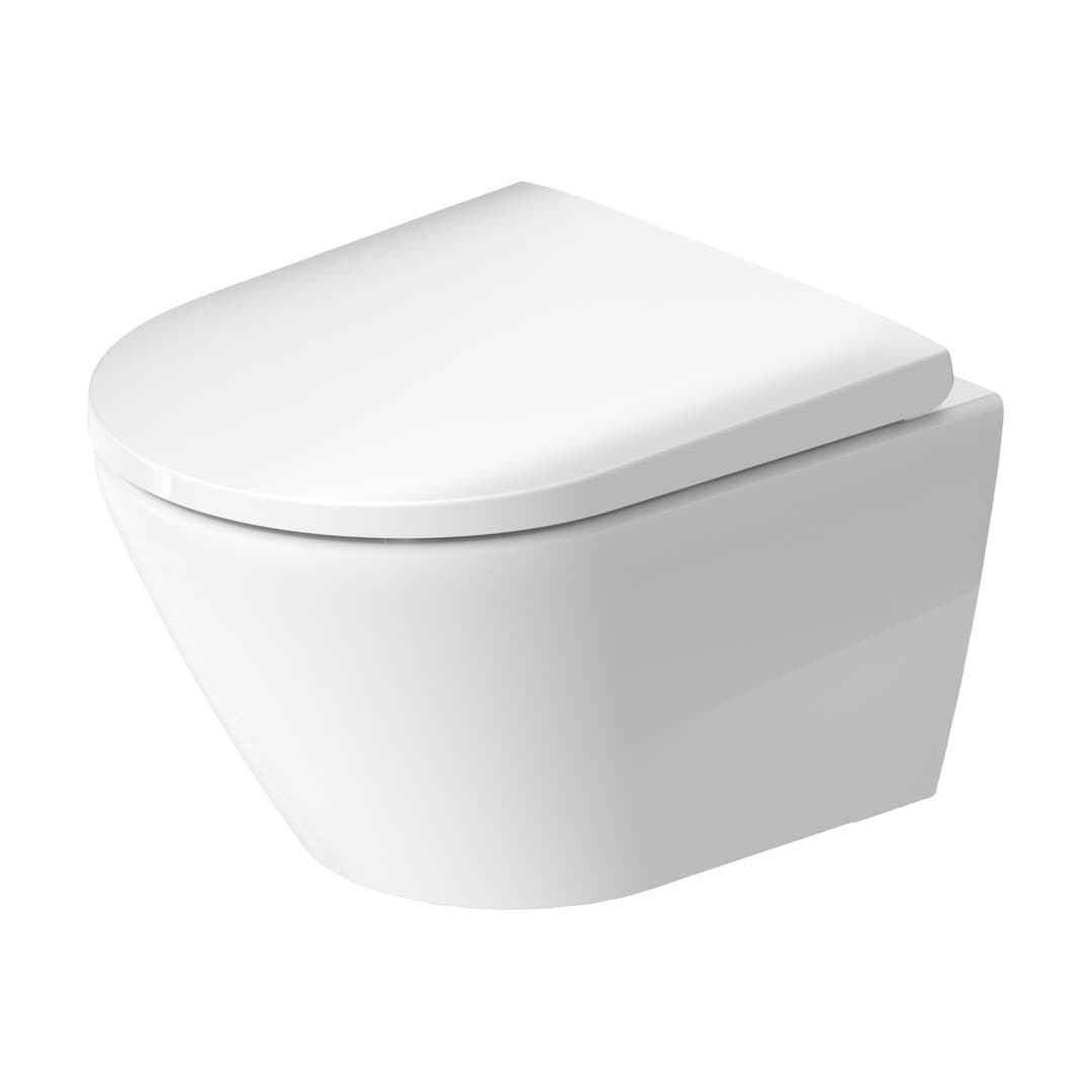 Duravit D-Neo – Λεκάνη Κρεμαστή – 370×480 mm, Rimless, στήριξη Durafix – White High Gloss (2588090000)
