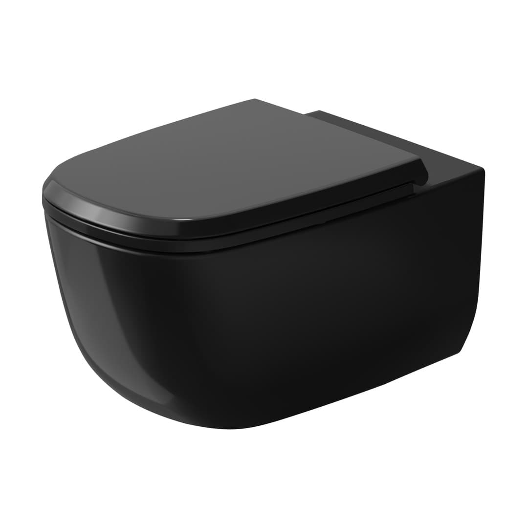 Duravit Aurena – Λεκάνη Κρεμαστή – Black High Gloss, DuraShield (259809AB00)