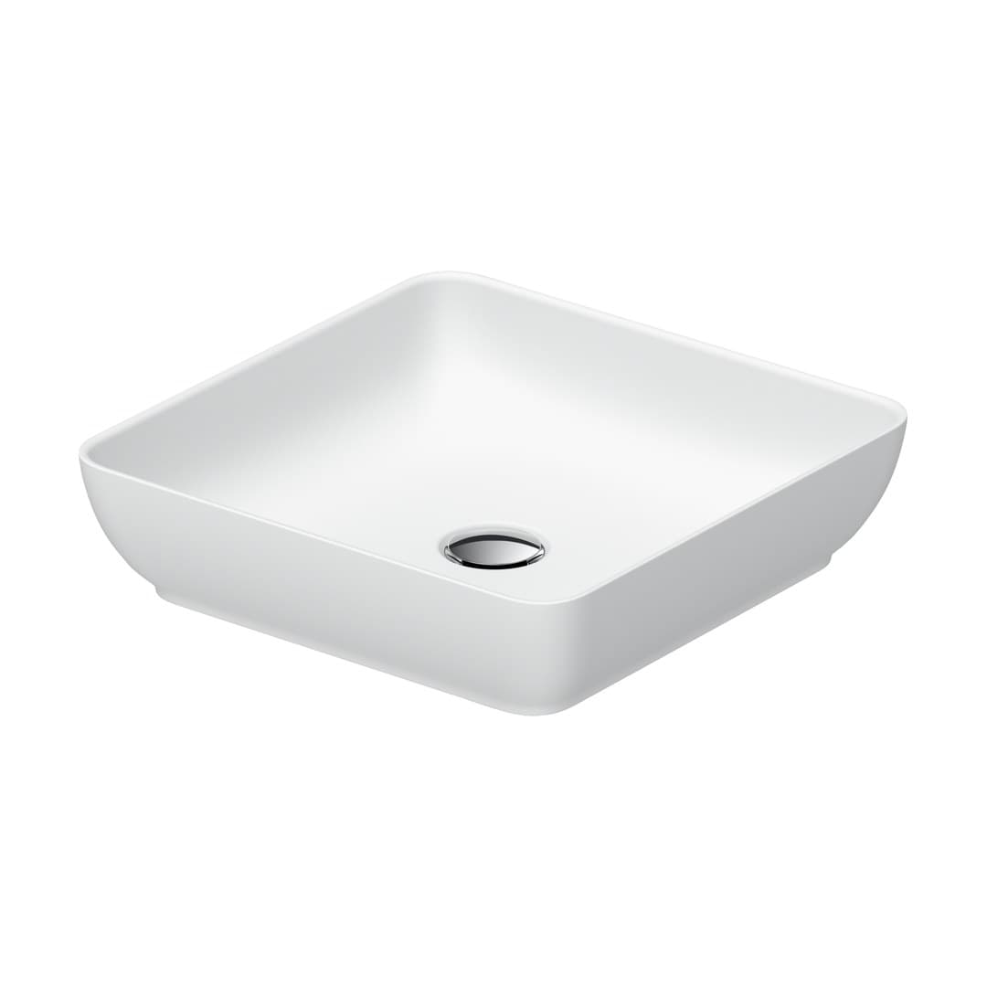 Duravit Sivida – Νιπτήρας Επικαθήμενος – 400×400 mm, χωρίς οπή, χωρίς υπερχείλιση, σχήμα Square – White Satin Matt (2660013200)