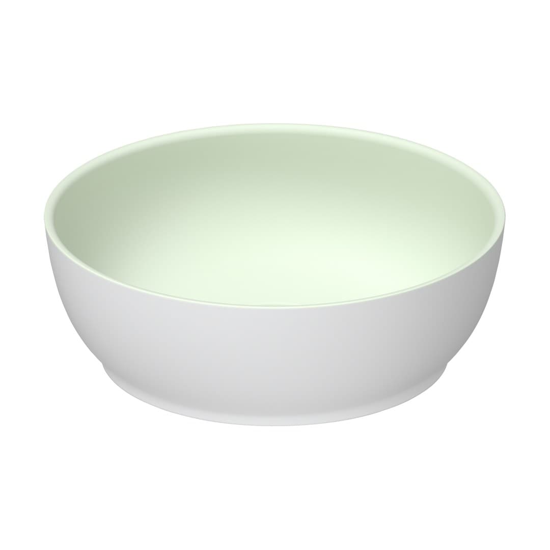 Duravit Sivida – Νιπτήρας Επικαθήμενος – 300×300 mm, χωρίς οπή, χωρίς υπερχείλιση, σχήμα Round – Pale Green Matt, White Satin Matt (266002FG00)