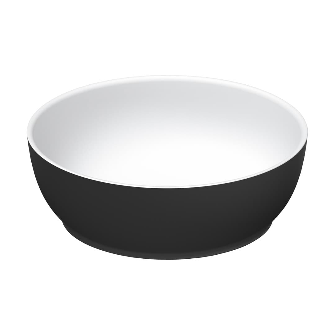 Duravit Sivida – Νιπτήρας Επικαθήμενος – 300×300 mm, χωρίς οπή, χωρίς υπερχείλιση, σχήμα Round – White Satin Matt, Dark grey Matt (266002FI00)