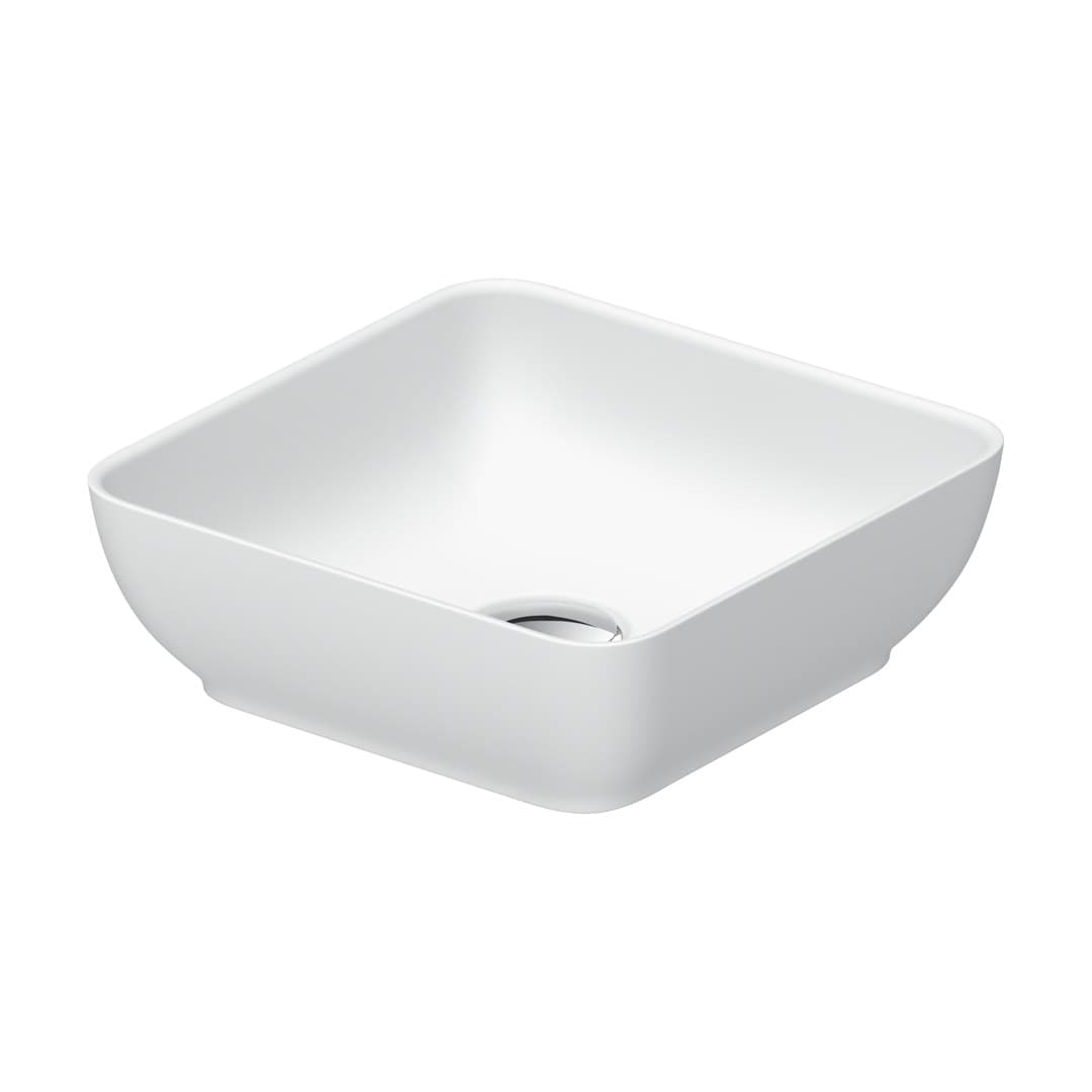 Duravit Sivida – Νιπτήρας Επικαθήμενος – 300×300 mm, χωρίς οπή, χωρίς υπερχείλιση, σχήμα Square – White Satin Matt (2660033200)