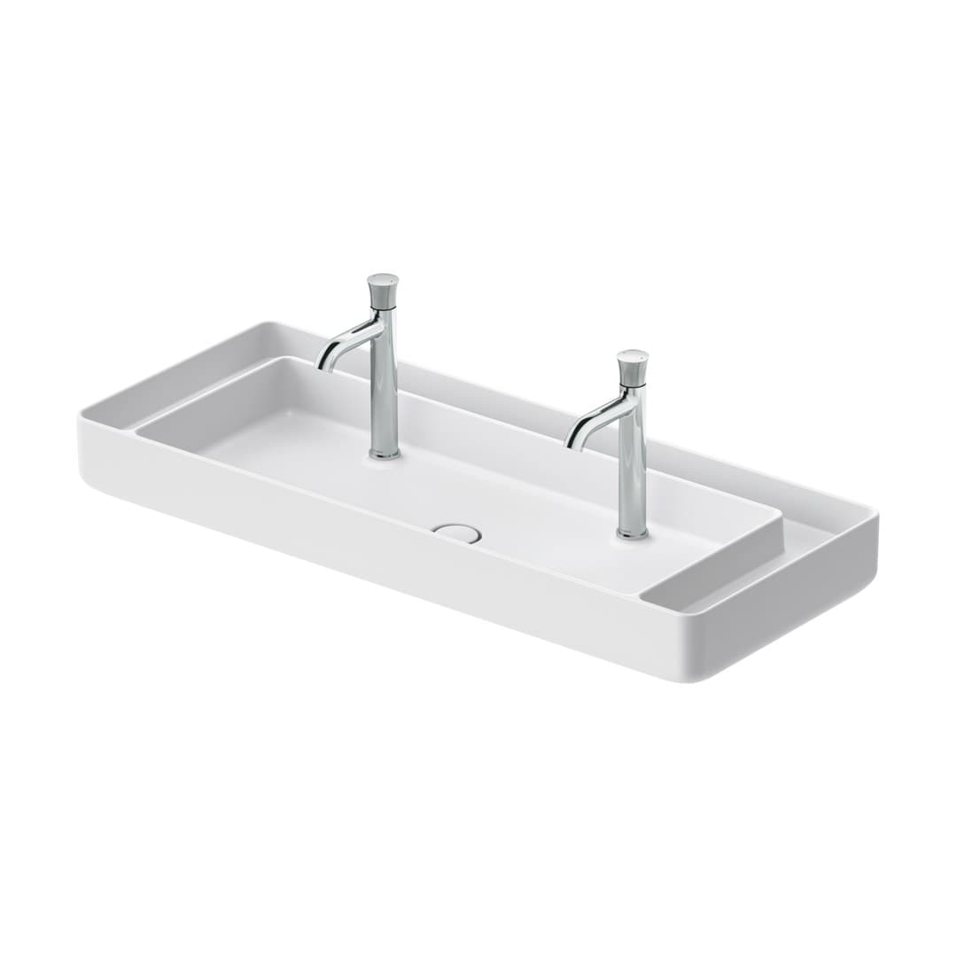 Duravit Bento Starck Box – Νιπτήρας Επικαθήμενος – 1140×460 mm, 1 οπή, χωρίς υπερχείλιση – White Satin Matt (2660113272)