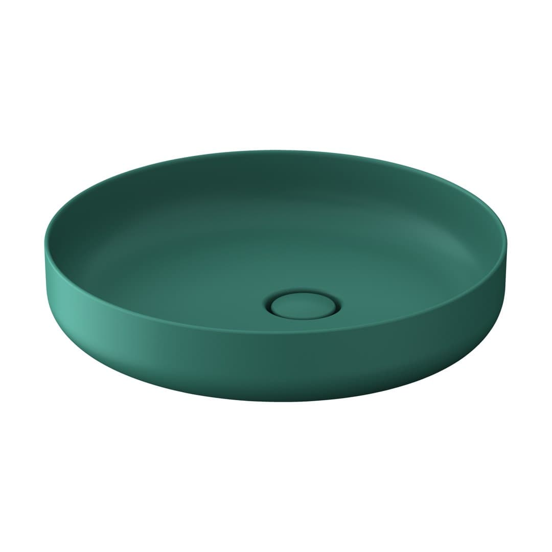 Duravit Vitrium – Νιπτήρας Επικαθήμενος – 460×460 mm, χωρίς οπή, χωρίς υπερχείλιση – Green blue Matt (266146HA79)