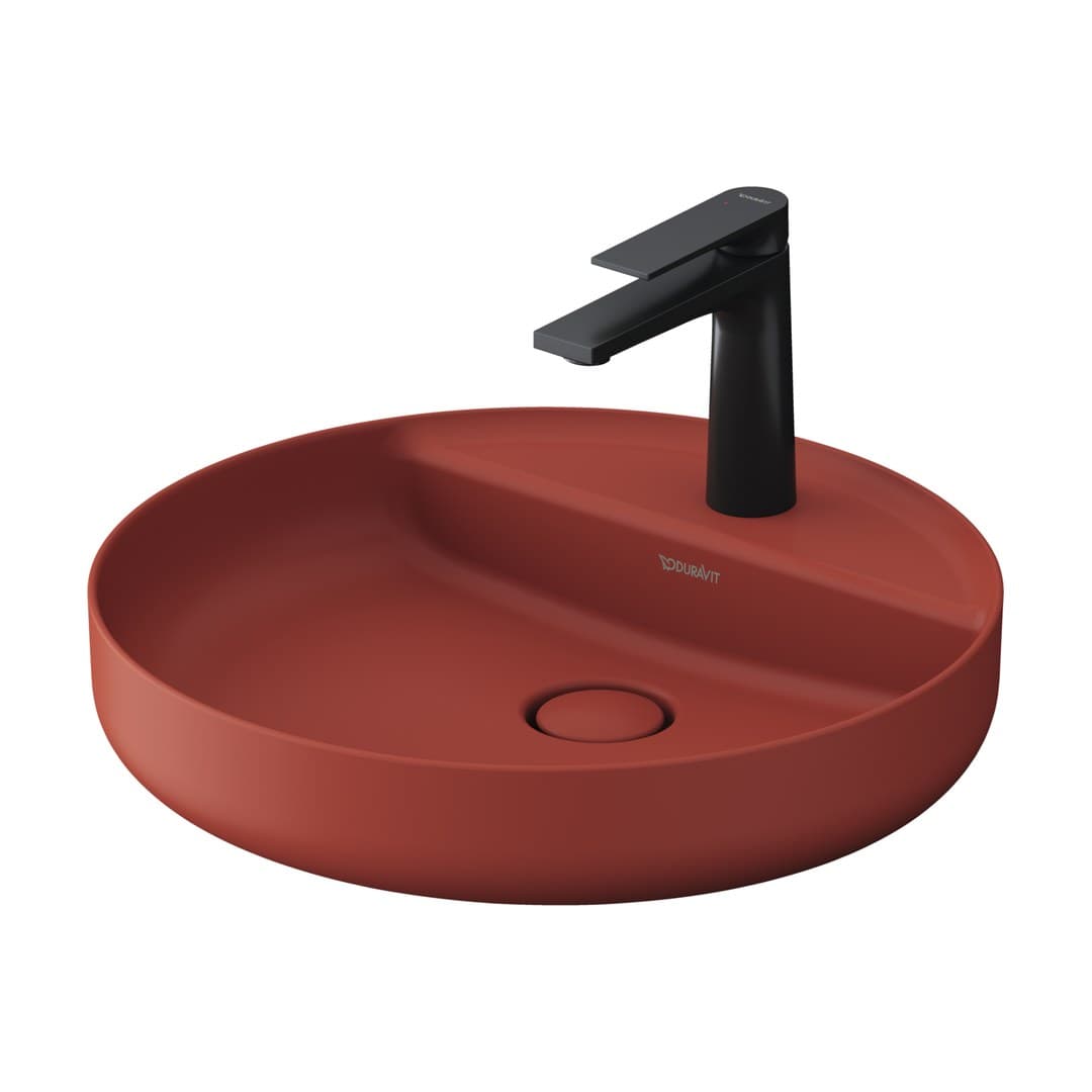 Duravit Vitrium – Νιπτήρας Επικαθήμενος – 460×460 mm, 1 οπή, χωρίς υπερχείλιση – Cinnamon Matt (266246HC71)