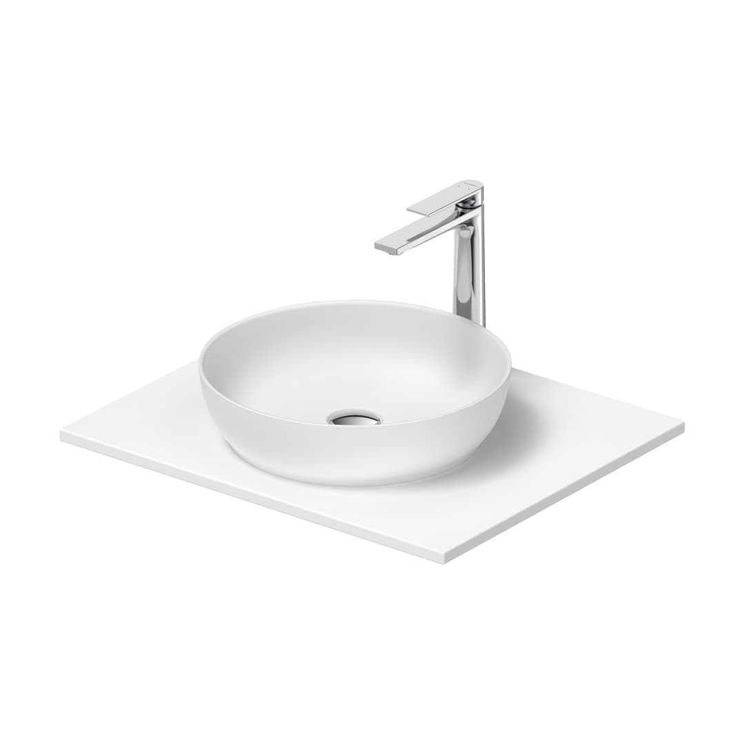Duravit Sivida – Νιπτήρας Επικαθήμενος – 620×510 mm, χωρίς οπή, χωρίς υπερχείλιση – White Satin Matt (2680003200)