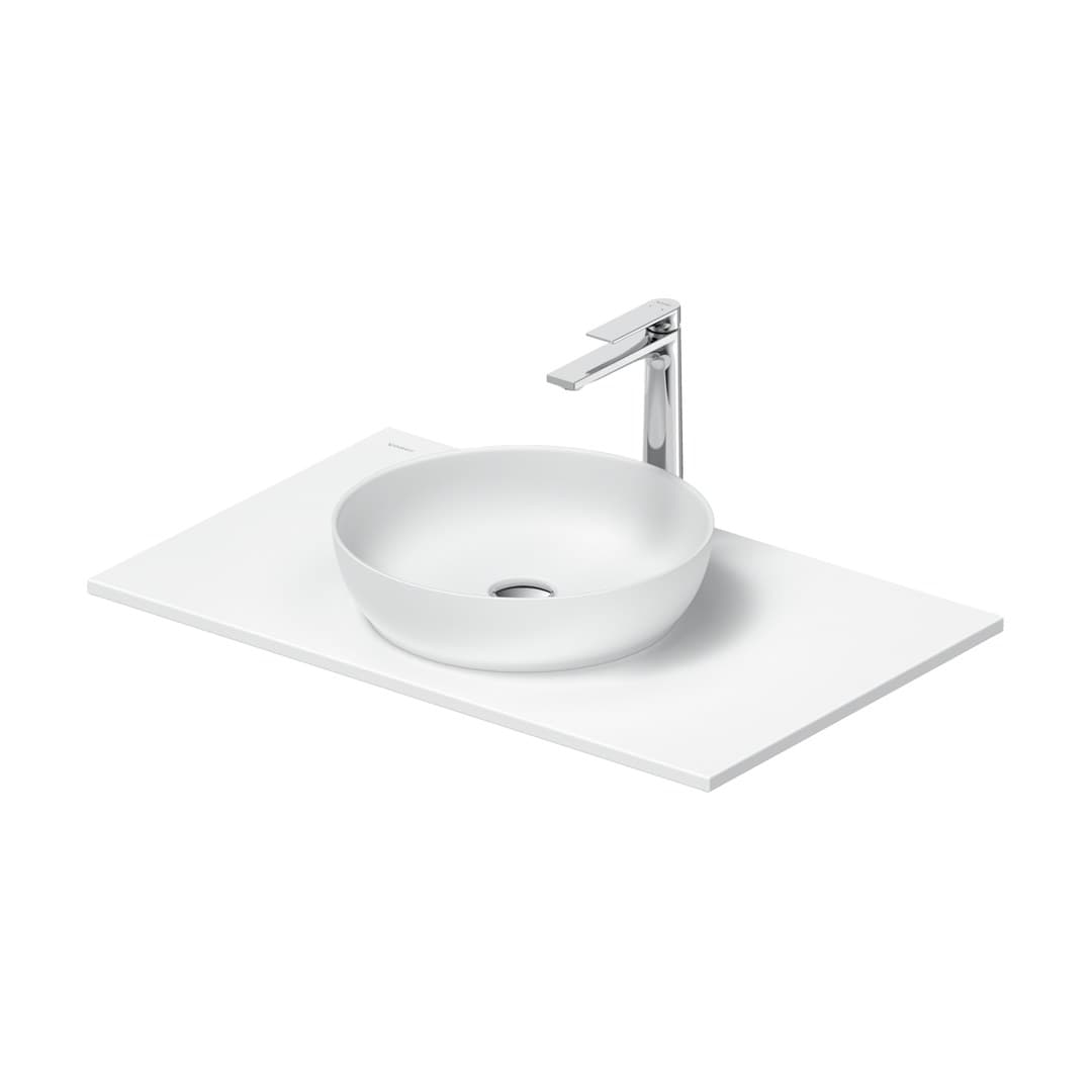 Duravit Sivida – Νιπτήρας Επικαθήμενος – 820×510 mm, χωρίς οπή, χωρίς υπερχείλιση – White Satin Matt (2680013200)