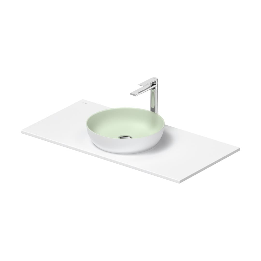 Duravit Sivida – Νιπτήρας Επικαθήμενος – 1020×510 mm, χωρίς οπή, χωρίς υπερχείλιση – Pale Green Matt, White Satin Matt (268002FG00)