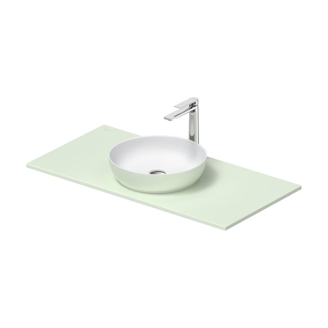 Duravit Sivida – Νιπτήρας Επικαθήμενος – 1020×510 mm, χωρίς οπή, χωρίς υπερχείλιση – White Satin Matt, Pale Green Matt (268002FH00)