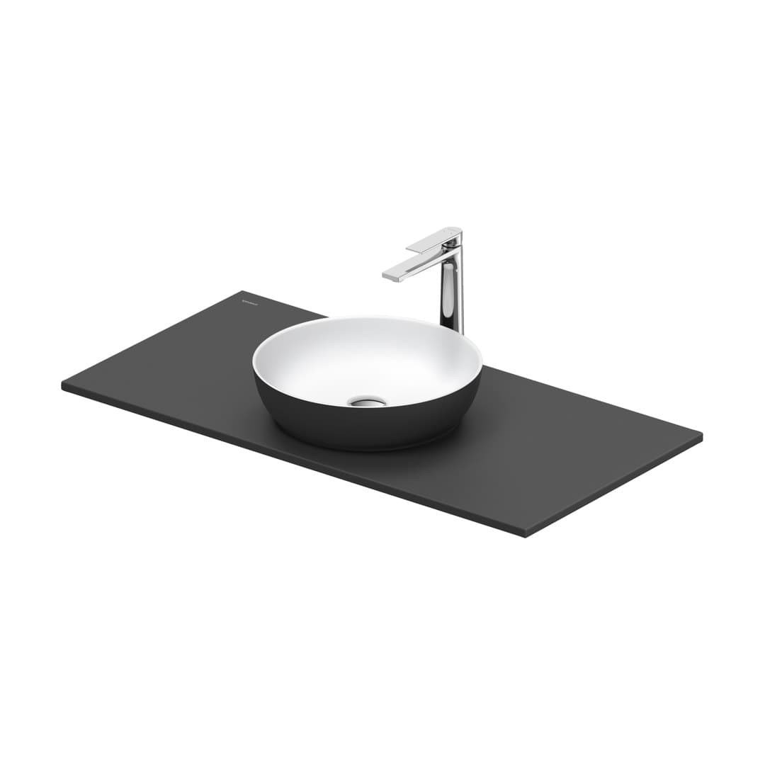 Duravit Sivida – Νιπτήρας Επικαθήμενος – 1020×510 mm, χωρίς οπή, χωρίς υπερχείλιση – White Satin Matt, Dark grey Matt (268002FI00)