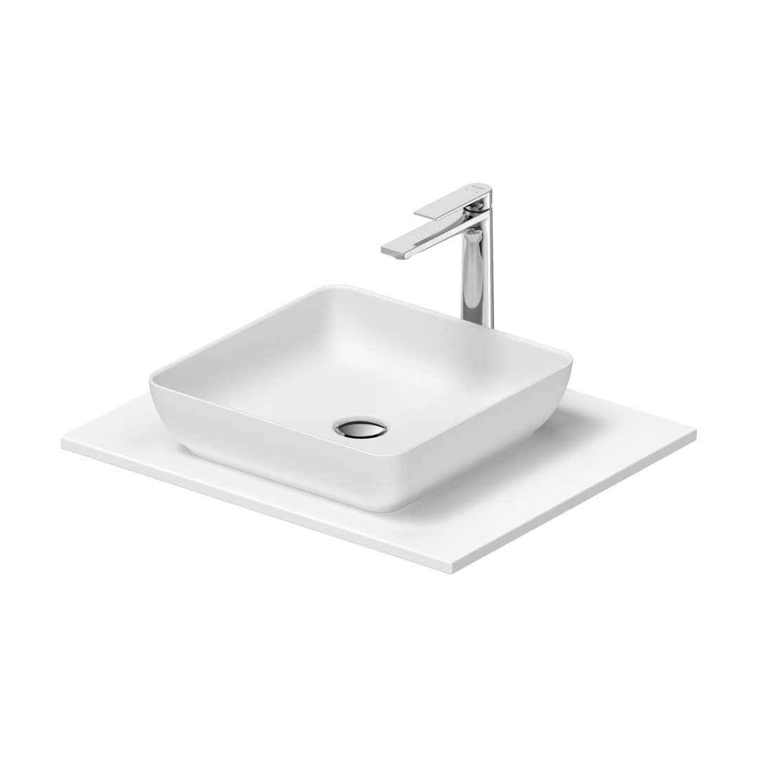 Duravit Sivida – Νιπτήρας Επικαθήμενος – 620×510 mm, χωρίς οπή, χωρίς υπερχείλιση – White Satin Matt (2680063200)
