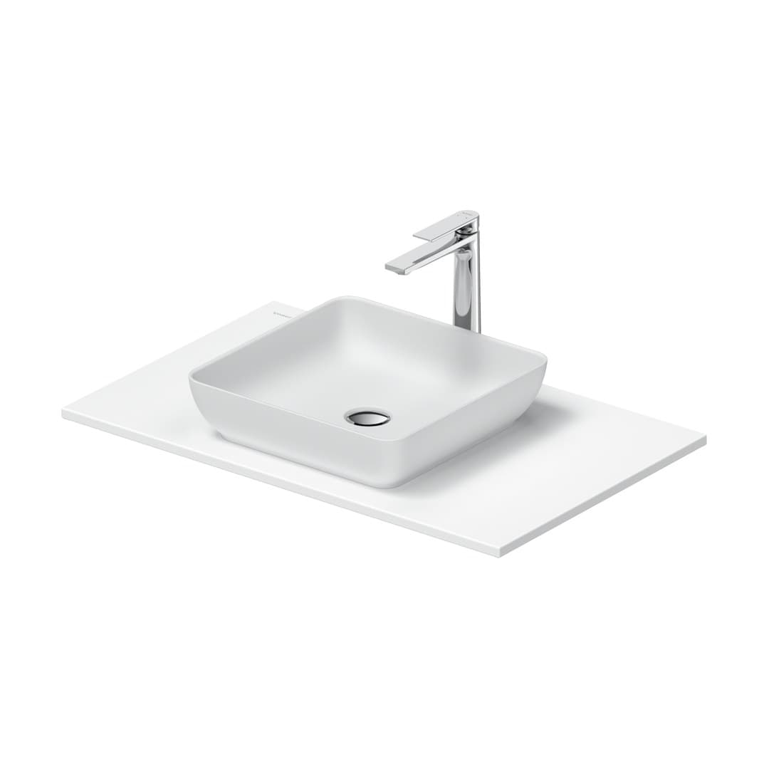 Duravit Sivida – Νιπτήρας Επικαθήμενος – 820×510 mm, χωρίς οπή, χωρίς υπερχείλιση – White Satin Matt (2680073200)