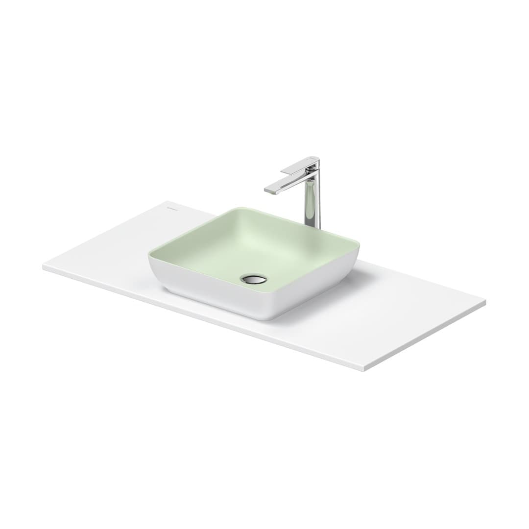 Duravit Sivida – Νιπτήρας Επικαθήμενος – 1020×510 mm, χωρίς οπή, χωρίς υπερχείλιση – Pale Green Matt, White Satin Matt (268008FG00)