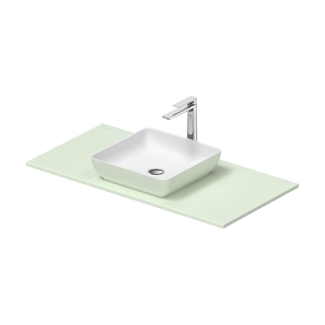 Duravit Sivida – Νιπτήρας Επικαθήμενος – 1020×510 mm, χωρίς οπή, χωρίς υπερχείλιση – White Satin Matt, Pale Green Matt (268008FH00)