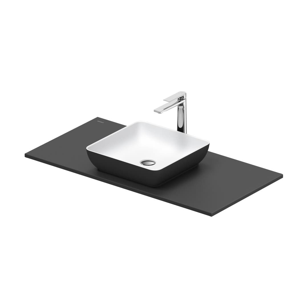 Duravit Sivida – Νιπτήρας Επικαθήμενος – 1020×510 mm, χωρίς οπή, χωρίς υπερχείλιση – White Satin Matt, Dark grey Matt (268008FI00)
