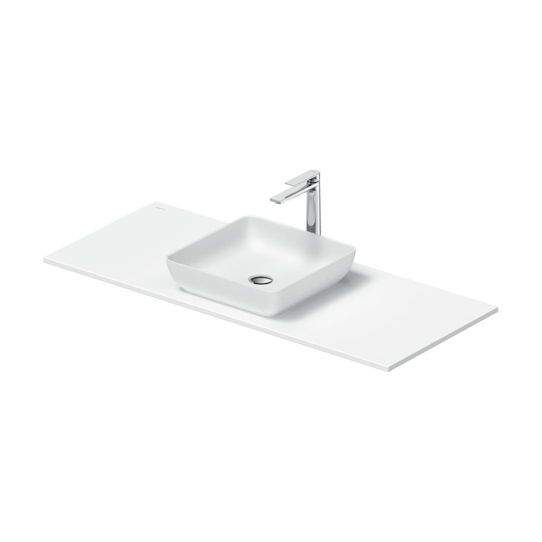 Duravit Sivida – Νιπτήρας Επικαθήμενος – 1220×510 mm, χωρίς οπή, χωρίς υπερχείλιση – White Satin Matt (2680093200)