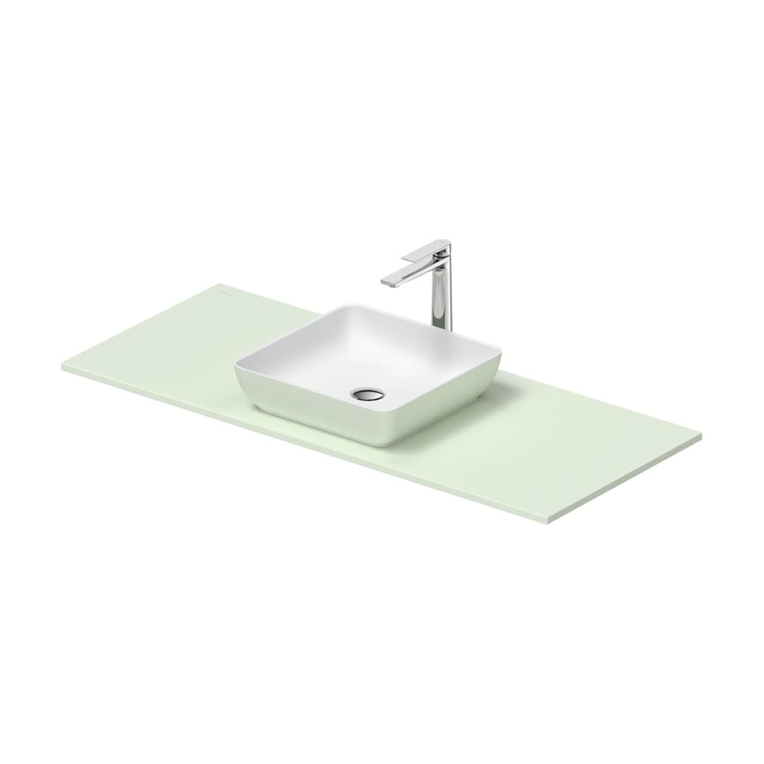 Duravit Sivida – Νιπτήρας Επικαθήμενος – 1220×510 mm, χωρίς οπή, χωρίς υπερχείλιση – White Satin Matt, Pale Green Matt (268009FH00)