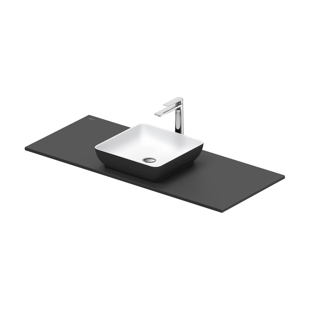 Duravit Sivida – Νιπτήρας Επικαθήμενος – 1220×510 mm, χωρίς οπή, χωρίς υπερχείλιση – White Satin Matt, Dark grey Matt (268009FI00)