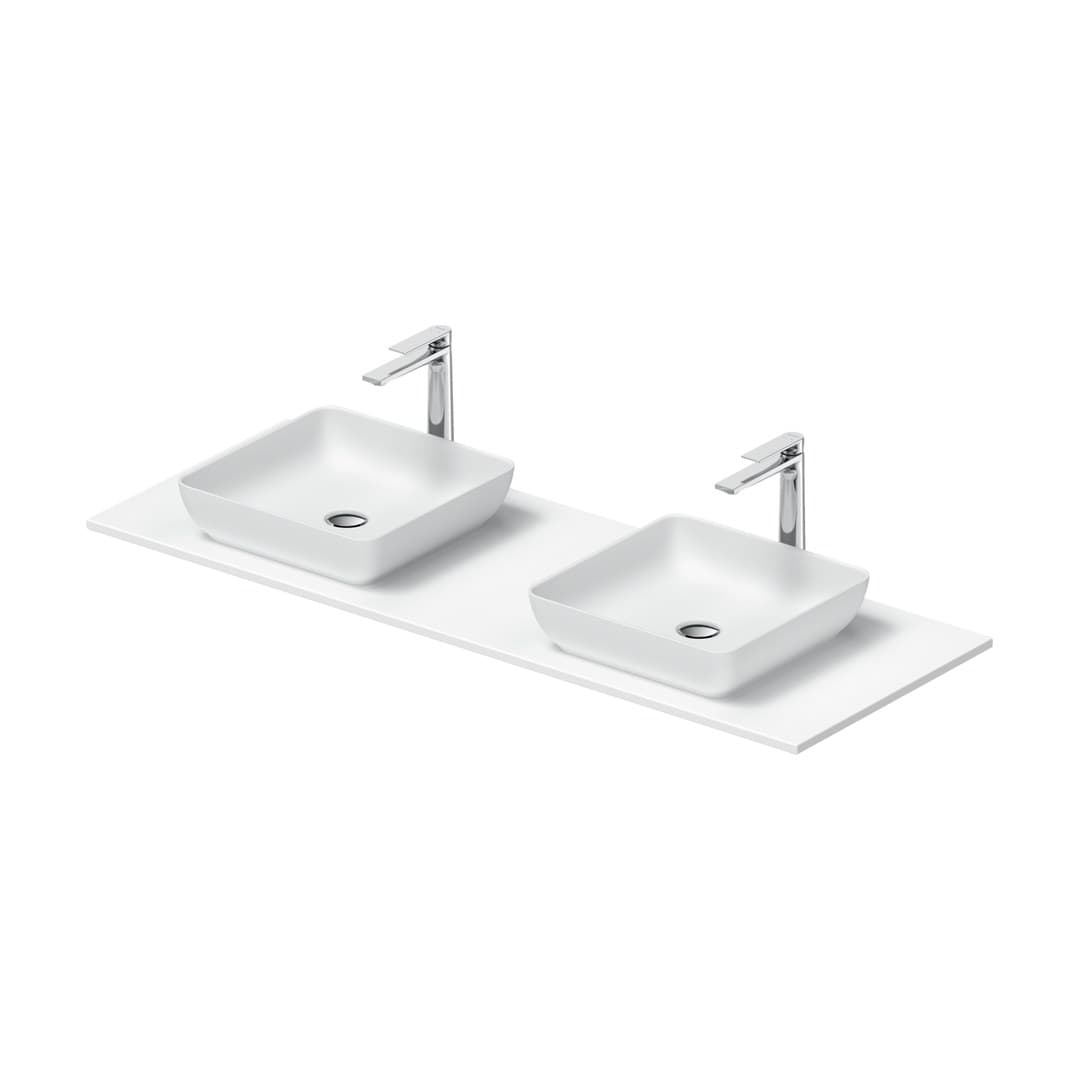 Duravit Sivida – Νιπτήρας Επικαθήμενος – 1410×510 mm, χωρίς οπή, χωρίς υπερχείλιση – White Satin Matt (2680103200)
