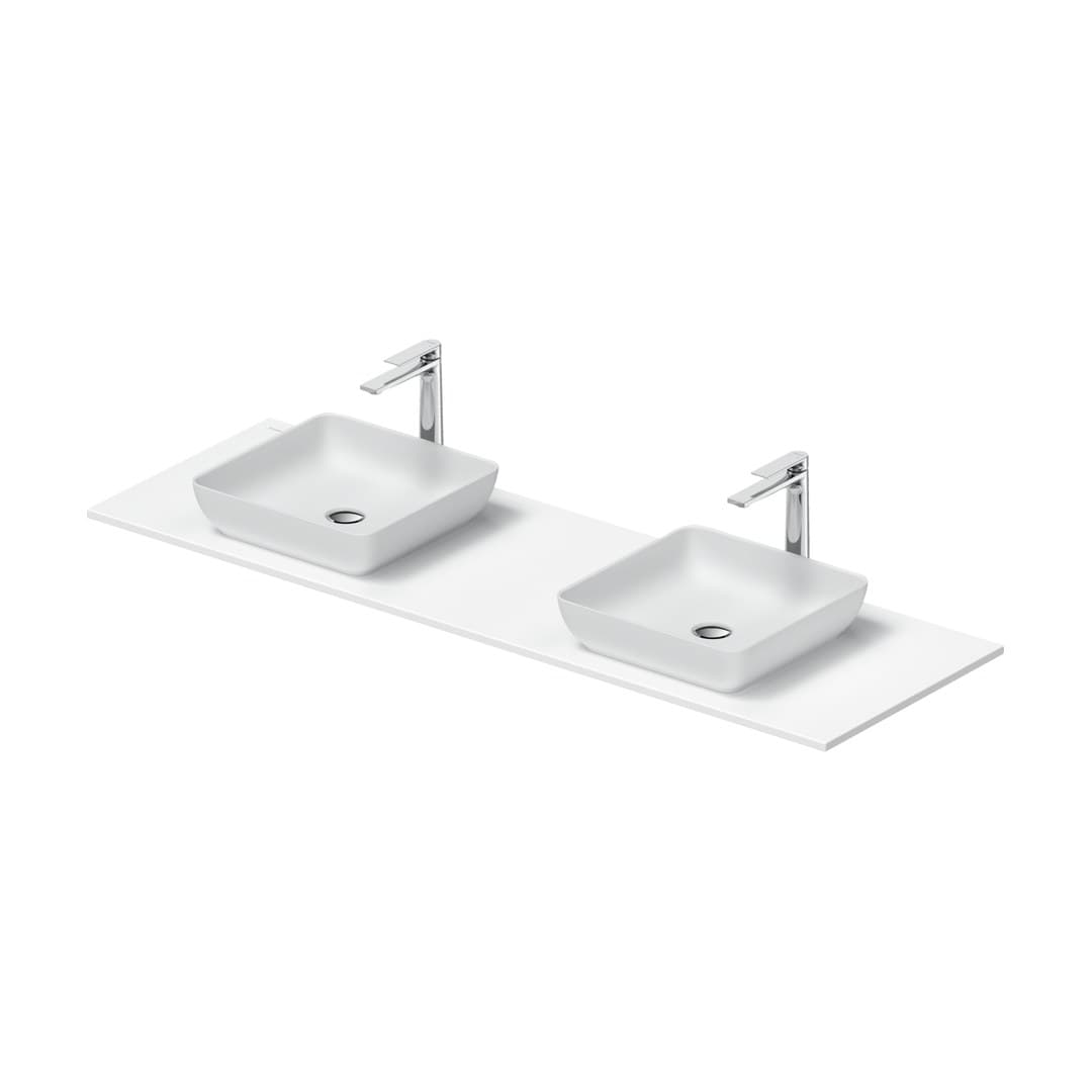 Duravit Sivida – Νιπτήρας Επικαθήμενος – 1610×510 mm, χωρίς οπή, χωρίς υπερχείλιση – White Satin Matt (2680113200)