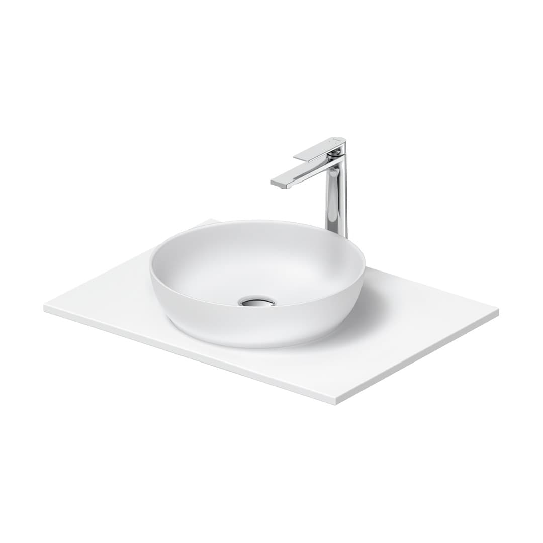 Duravit Sivida – Νιπτήρας Επικαθήμενος – 680×500 mm, χωρίς οπή, χωρίς υπερχείλιση – White Satin Matt (2680123200)