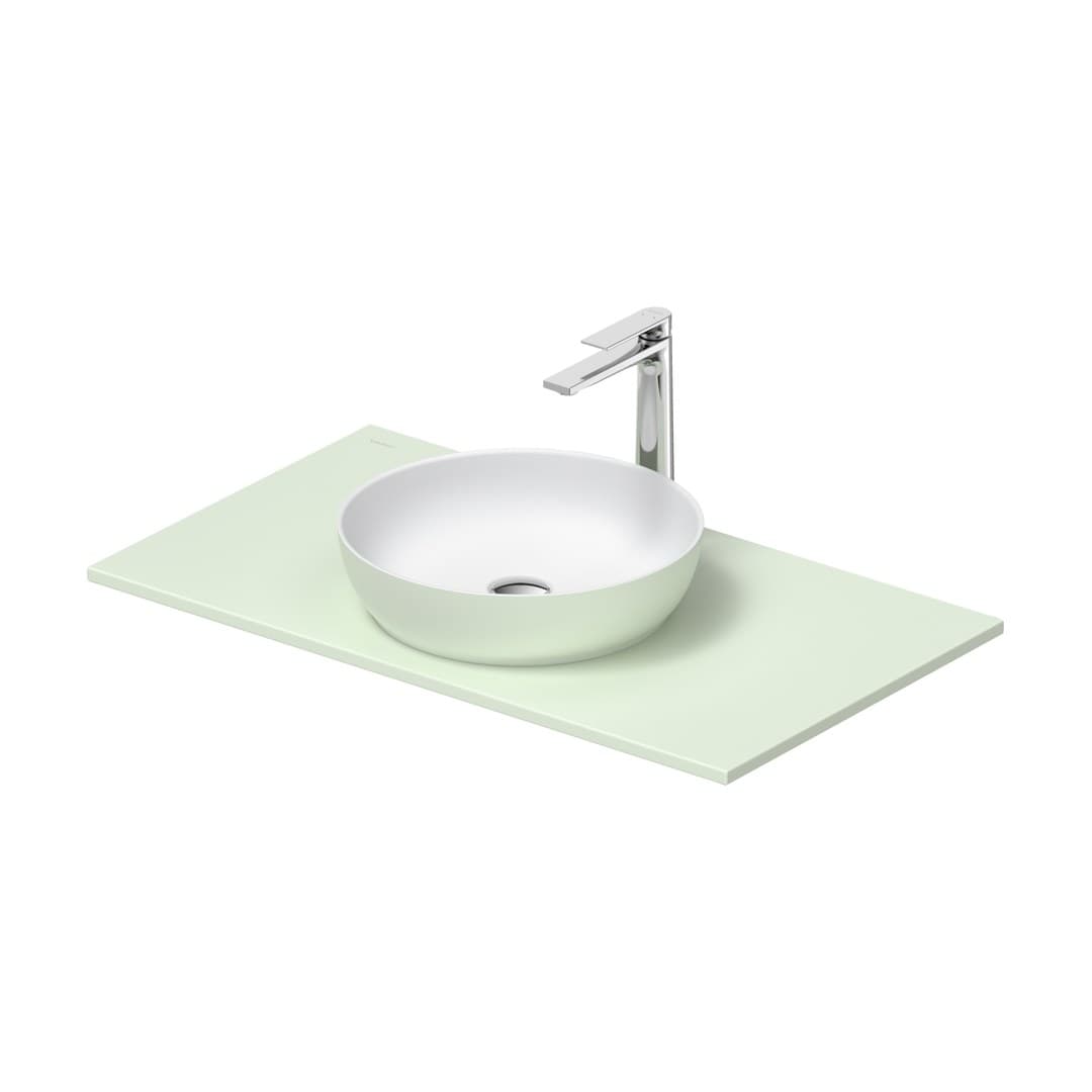 Duravit Sivida – Νιπτήρας Επικαθήμενος – 880×500 mm, χωρίς οπή, χωρίς υπερχείλιση – White Satin Matt, Pale Green Matt (268013FH00)
