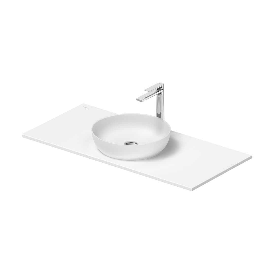 Duravit Sivida – Νιπτήρας Επικαθήμενος – 1080×500 mm, χωρίς οπή, χωρίς υπερχείλιση – White Satin Matt (2680143200)
