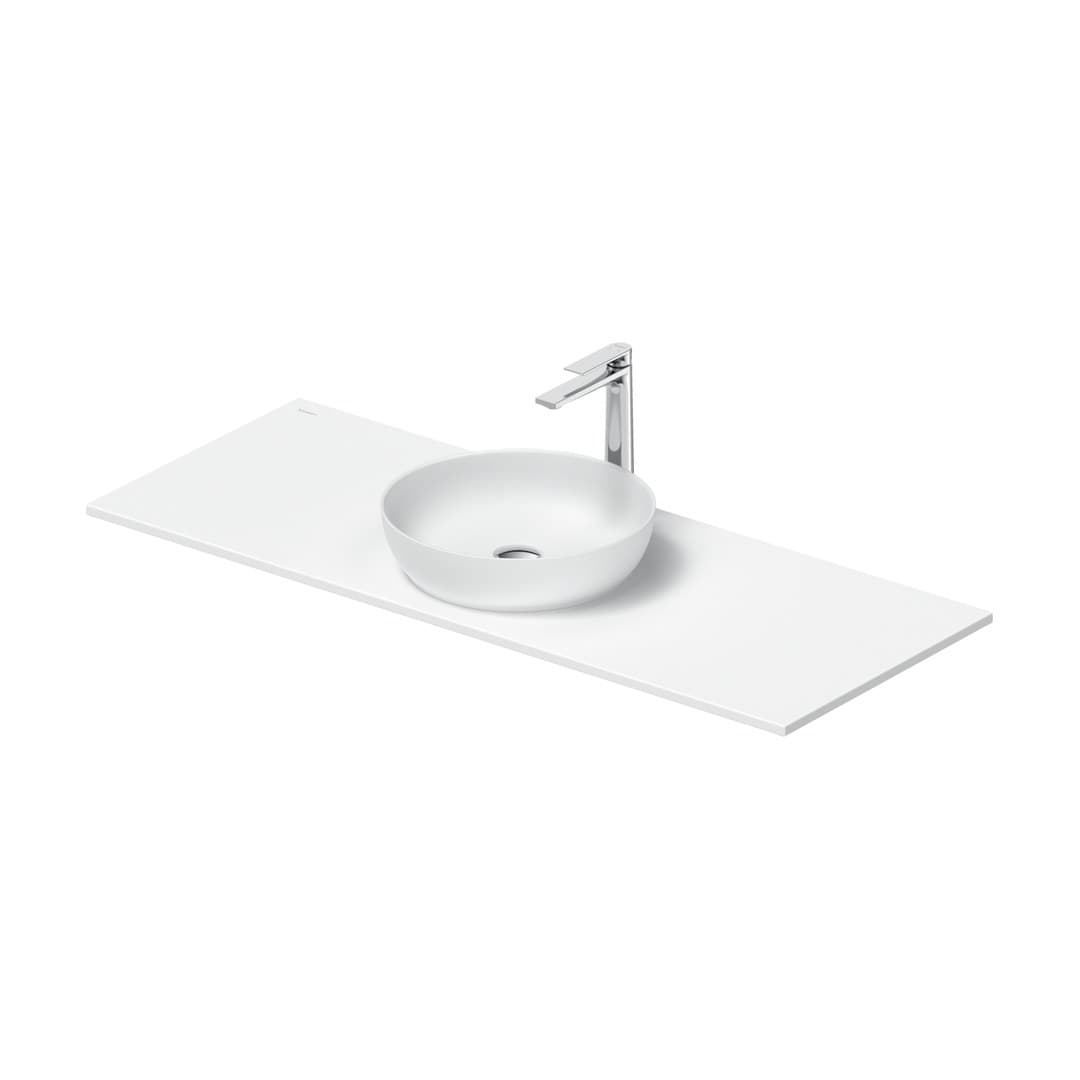 Duravit Sivida – Νιπτήρας Επικαθήμενος – 1280×500 mm, χωρίς οπή, χωρίς υπερχείλιση – White Satin Matt (2680153200)