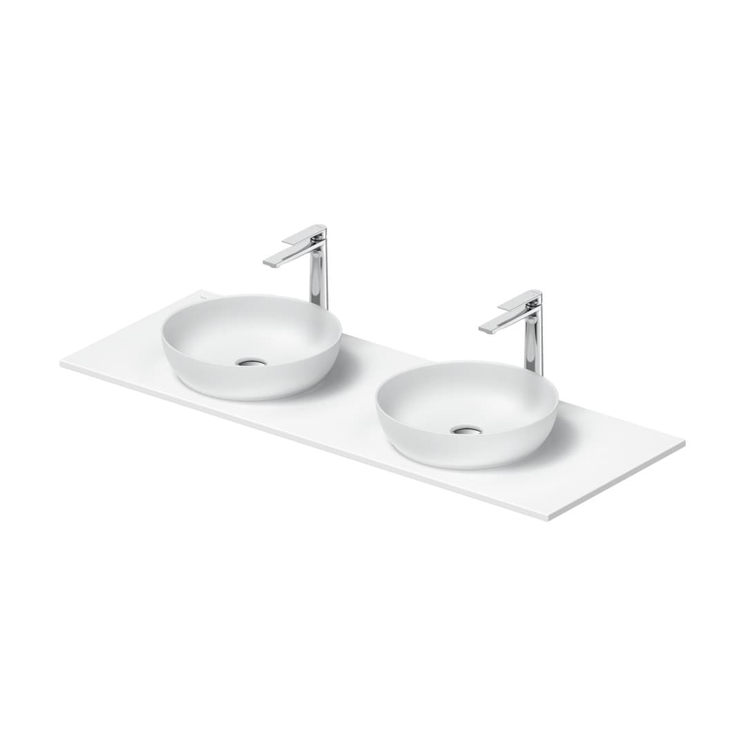 Duravit Sivida – Νιπτήρας Επικαθήμενος – 1350×500 mm, χωρίς οπή, χωρίς υπερχείλιση – White Satin Matt (2680163200)