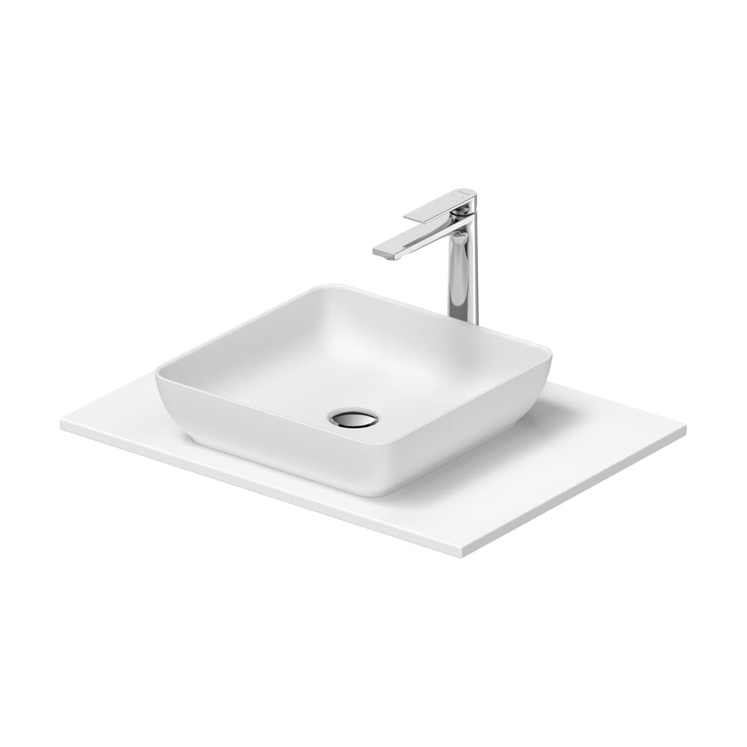 Duravit Sivida – Νιπτήρας Επικαθήμενος – 680×500 mm, χωρίς οπή, χωρίς υπερχείλιση – White Satin Matt (2680173200)