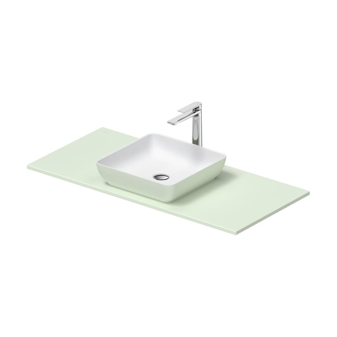 Duravit Sivida – Νιπτήρας Επικαθήμενος – 1080×500 mm, χωρίς οπή, χωρίς υπερχείλιση – White Satin Matt, Pale Green Matt (268019FH00)