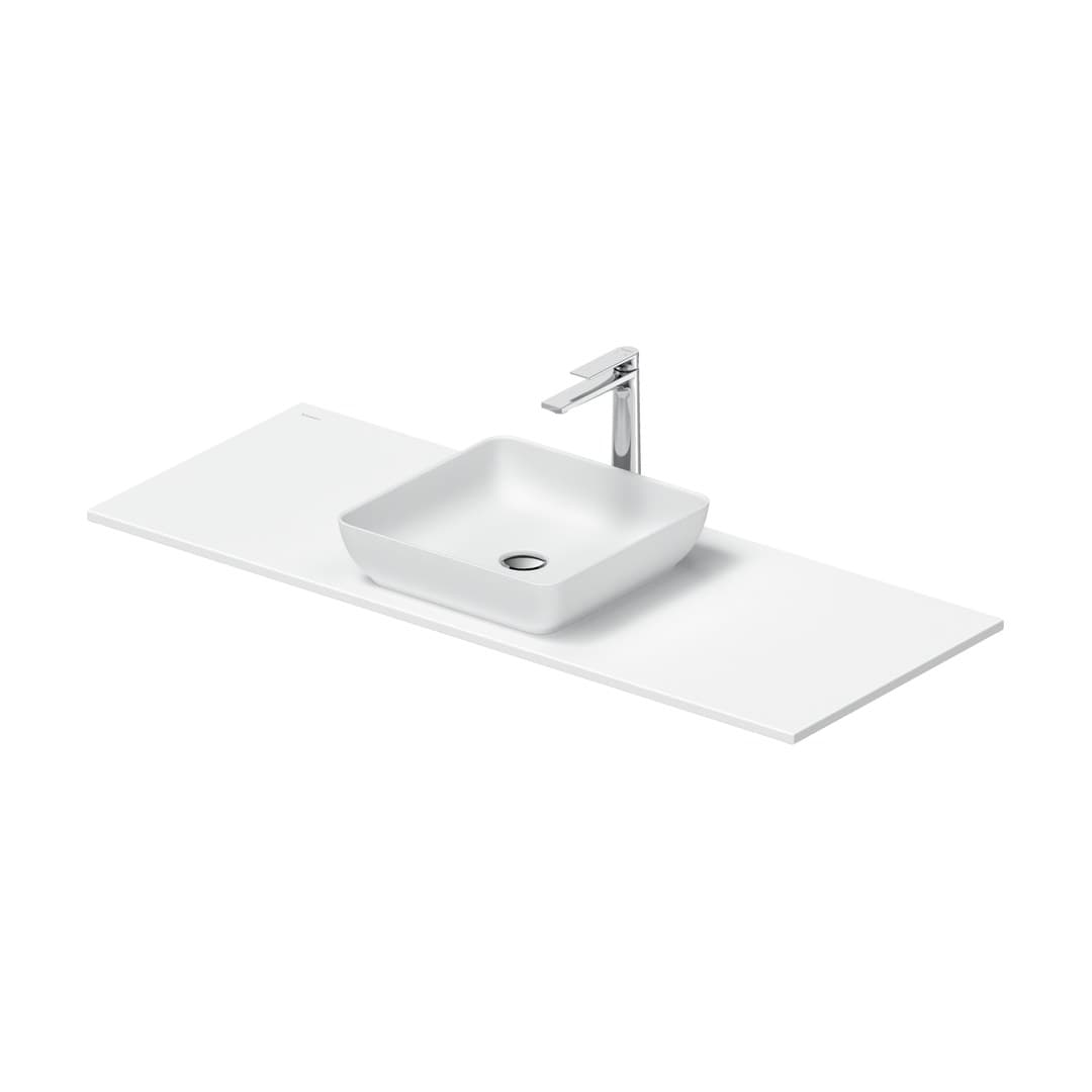 Duravit Sivida – Νιπτήρας Επικαθήμενος – 1280×500 mm, χωρίς οπή, χωρίς υπερχείλιση – White Satin Matt (2680203200)
