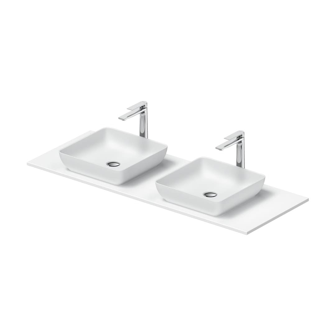 Duravit Sivida – Νιπτήρας Επικαθήμενος – 1350×500 mm, χωρίς οπή, χωρίς υπερχείλιση – White Satin Matt (2680213200)
