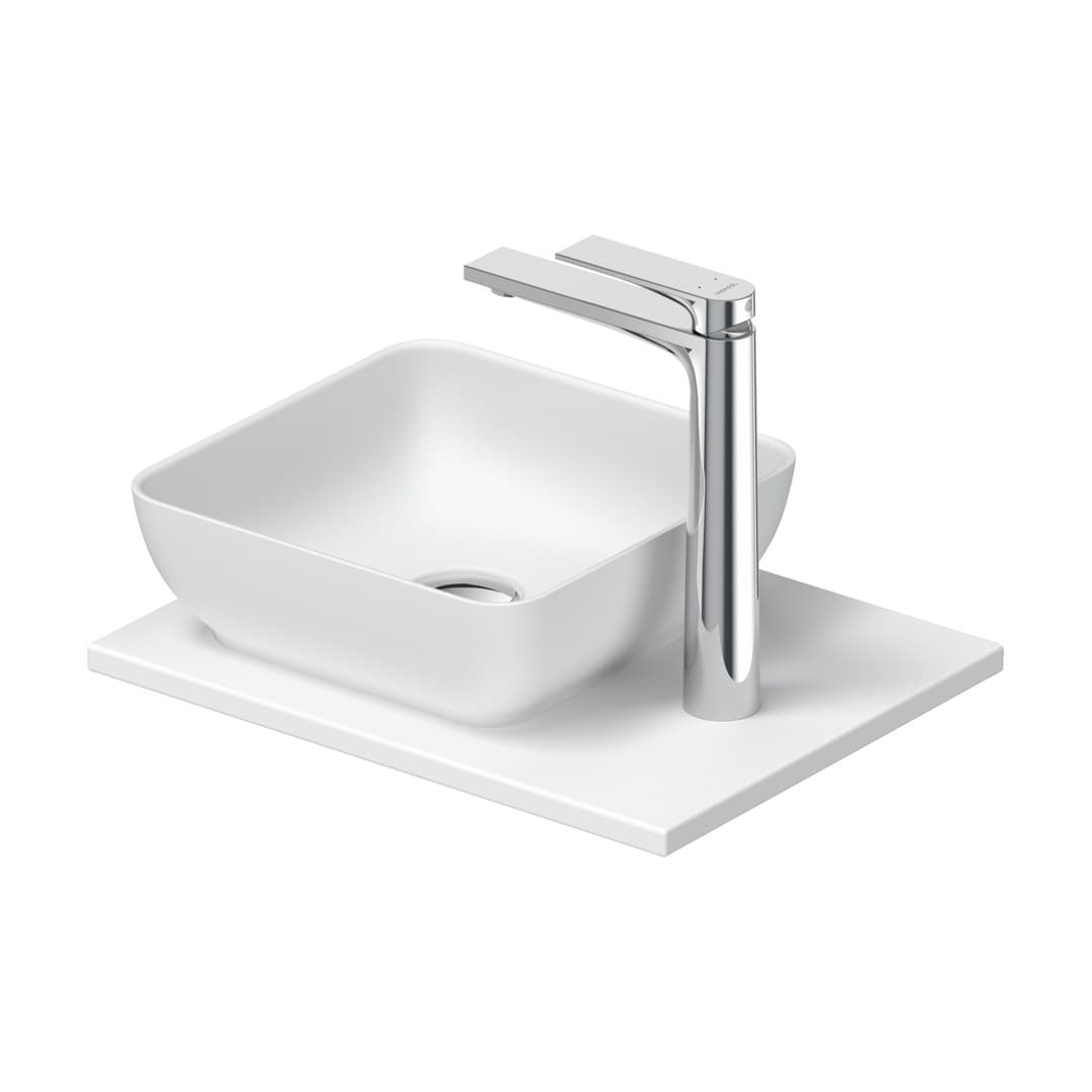 Duravit Sivida – Νιπτήρας Επικαθήμενος – 410×330 mm, χωρίς οπή, χωρίς υπερχείλιση, Medical — – White Satin Matt (2680233200)