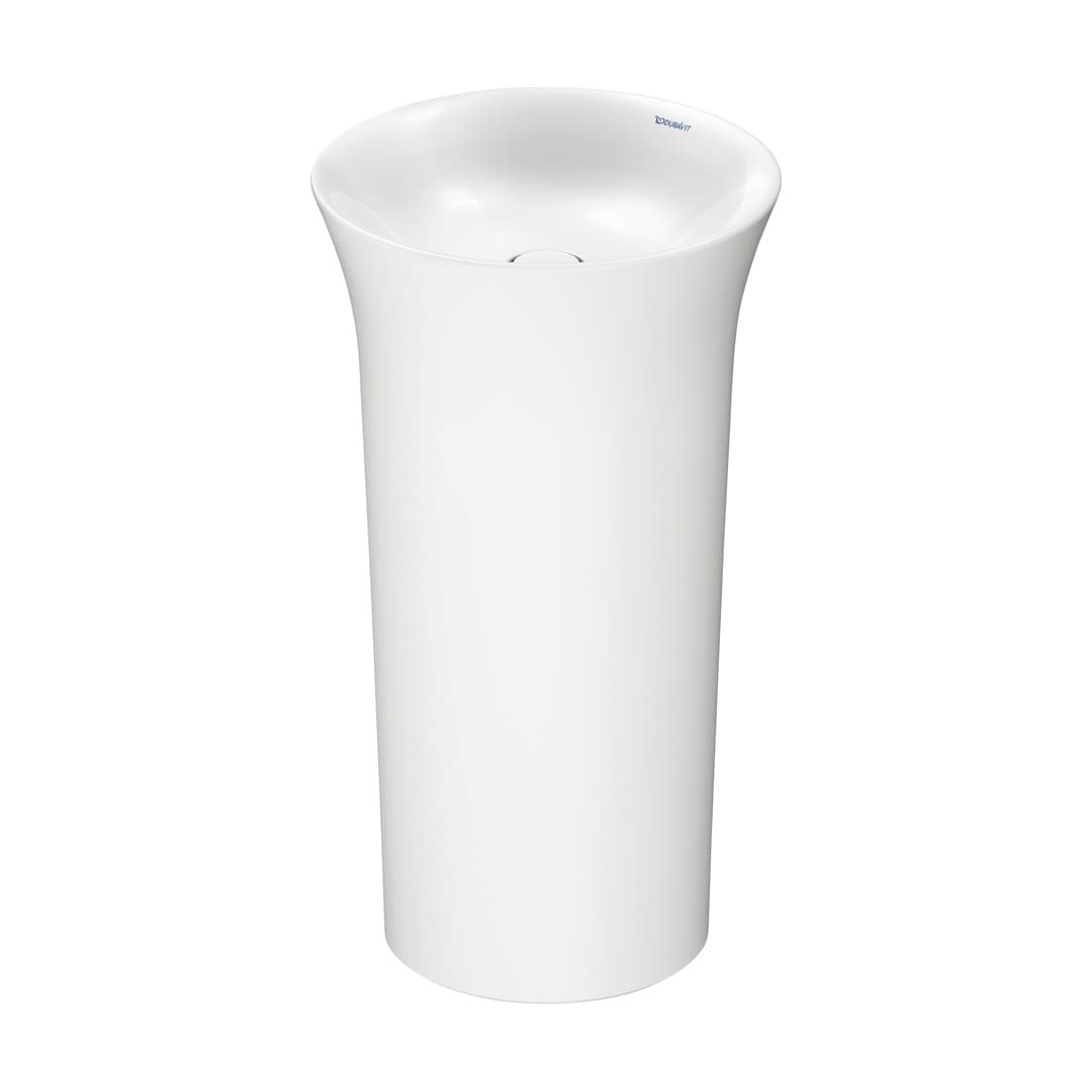 Duravit White Tulip – Νιπτήρας Επιδαπέδιος – 500×500 mm, χωρίς οπή, χωρίς υπερχείλιση – White High Gloss (2702500070)