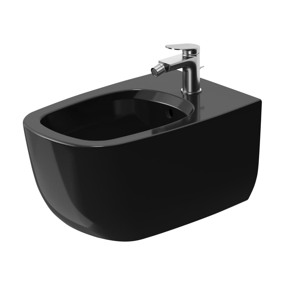 Duravit Aurena – Μπιντέ Κρεμαστό – Black High Gloss, DuraShield (272115AB00)