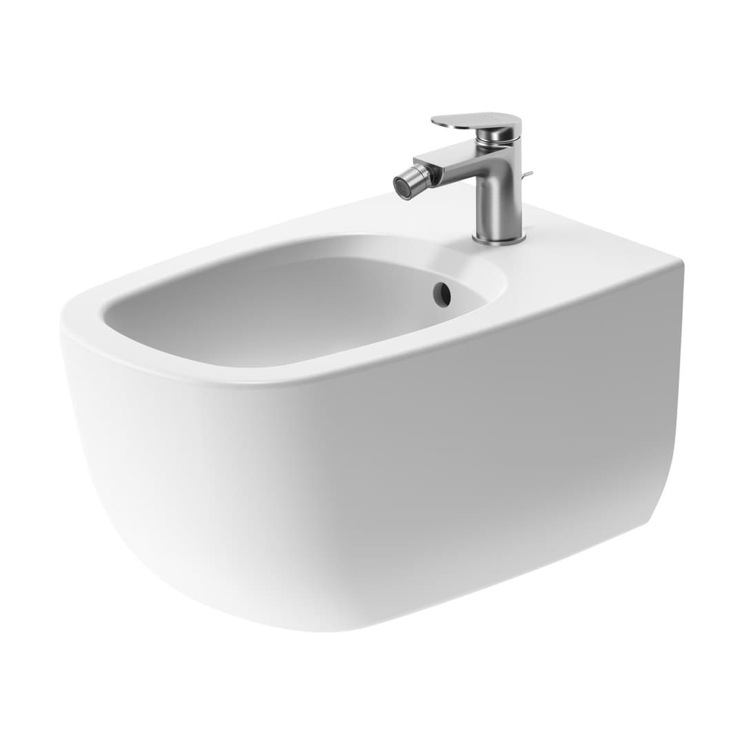 Duravit Aurena – Μπιντέ Κρεμαστό – White Satin Matt, DuraShield (272115AC00)