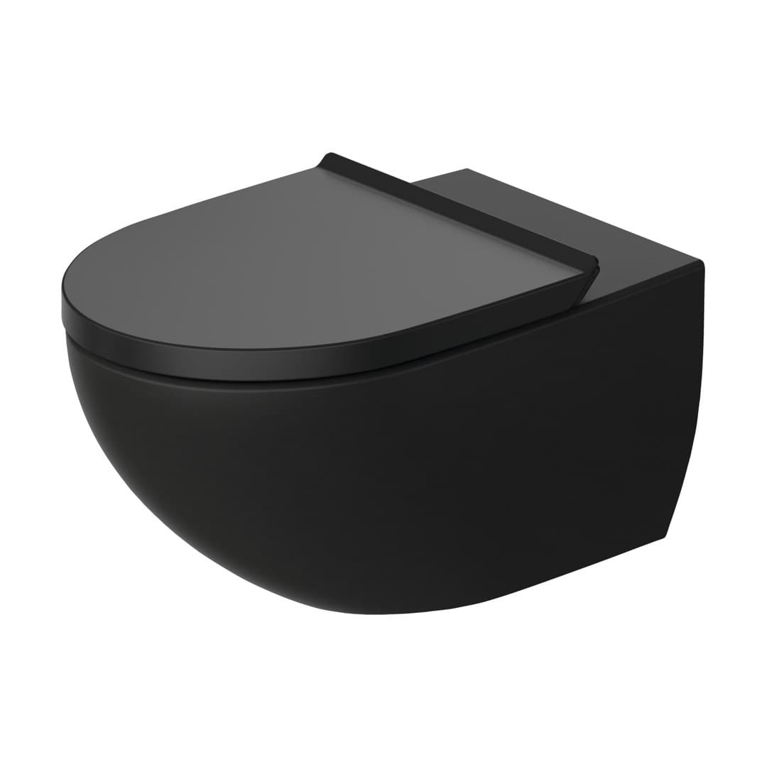 Duravit Architec – Λεκάνη Κρεμαστή – 372×575 mm, Rimless, σετ με κάθισμα – Anthracite Matt, DuraShield (457269ADA1)