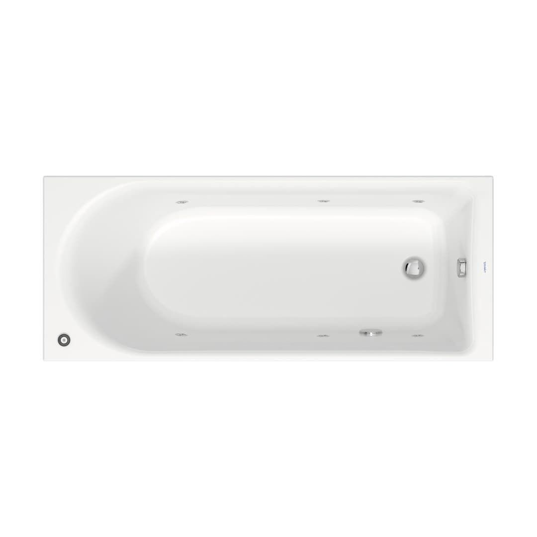 Duravit D-Neo – Μπανιέρα – 1700×700 mm, εντοιχιζόμενη, υδρομασάζ Jet Project – White Glossy (760478000JP1000)